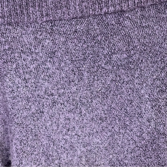 Small Purple Mohair Blend Sweater Knot Top Short Sleeve Collar Cowl 4 6 Stretch - Picture 7 of 9